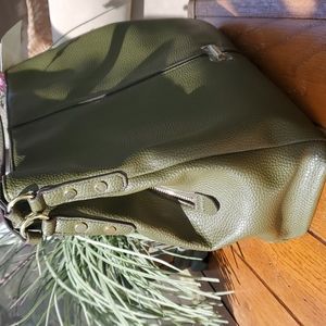Anne Klein Kickstart Large Leather Purse in Olive NWT